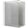 Mexen Kioto Perete de duș Walk-in 100 x 200 cm, crackle transparent 12 mm, auriu periat - 800-100-101-55-04-X