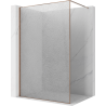 Mexen Kioto Walk-in zuhanyfal 80 x 200 cm, crackle átlátszó 12 mm, rózsaarany - 800-080-101-60-04-X