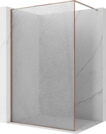 Mexen Kioto Walk-in zuhanyfal 110 x 200 cm, crackle átlátszó 12 mm, rózsaarany - 800-110-101-60-04-X
