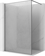 Mexen Kioto perete de duș Walk-in 80 x 200 cm, crackle transparent 12 mm, gri armă periat - 800-080-101-66-04-X