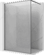 Mexen Kioto Walk-in zuhanyfal 160 x 200 cm, crackle transparent 12 mm, gun gray matt - 800-160-101-66-04-X
