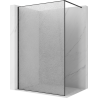 Mexen Kioto Walk-in zuhanyfal 80 x 200 cm, átlátszó repedezett 12 mm, fekete - 800-080-101-70-04-X