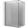 Mexen Kioto Perete de duș Walk-in 100 x 200 cm, crackle transparent 12 mm, negru - 800-100-101-70-04-X