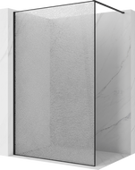 Mexen Kioto panou de duș Walk-in 150 x 200 cm, crackle transparent 12 mm, negru - 800-150-101-70-04-X