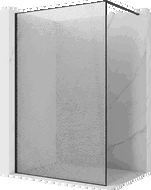 Mexen Kioto Walk-in zuhanyfal 160 x 200 cm, áttetsző crackle mintázat, fekete - 800-160-101-70-04-X