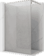 Mexen Kioto Walk-in zuhanyfal 160 x 200 cm, áttetsző crackle, 12 mm, szálcsiszolt nikkel - 800-160-101-97-04-X