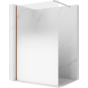 Mexen Kioto Perete de duș Walk-in 70 x 200 cm, ombre albă 8 mm, aur roz - 800-070-101-60-86