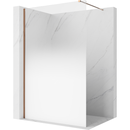 Mexen Kioto perete de duș Walk-in 120 x 200 cm, ombre albă 8 mm, aur roz - 800-120-101-60-86