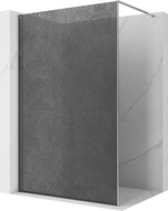 Mexen Kioto panou de duș Walk-in 80 x 200 cm, crackle grafit 12 mm, crom - 800-080-101-01-44-X