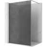 Mexen Kioto perete pentru duș Walk-in 130 x 200 cm, crackle grafit 12 mm, crom - 800-130-101-01-44-X