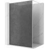 Mexen Kioto panou de duș Walk-in 130 x 200 cm, crackle gri 12 mm, alb - 800-130-101-20-44-X