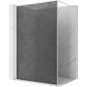 Mexen Kioto perete de duș Walk-in 150 x 200 cm, crackle grafit 12 mm, alb - 800-150-101-20-44-X