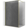 Mexen Kioto perete de duș Walk-in 70 x 200 cm, crackle grafit 12 mm, auriu periat - 800-070-101-55-44-X