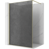 Mexen Kioto Walk-in zuhanyfal 140 x 200 cm, crackle grafit 12 mm, arany szálcsiszolt - 800-140-101-55-44-X