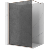 Mexen Kioto paravan de duș Walk-in 80 x 200 cm, crackle grafit 12 mm, aur roz - 800-080-101-60-44-X