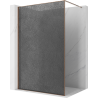 Mexen Kioto perete de duș Walk-in 100 x 200 cm, crackle grafit 12 mm, aur roz - 800-100-101-60-44-X
