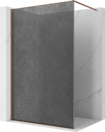 Mexen Kioto Panou de duș Walk-in 80 x 200 cm, crackle grafit 12 mm, cupru periat - 800-080-101-65-44-X