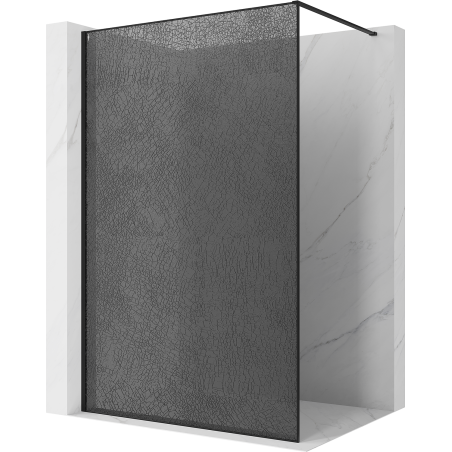 Mexen Kioto perete de duș Walk-in 140 x 200 cm, crackle grafit 12 mm, negru - 800-140-101-70-44-X