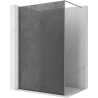 Mexen Kioto Walk-in zuhanyfal 160 x 200 cm, crackle grafit 12 mm, csiszolt nikkel - 800-160-101-97-44-X