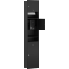 Mexen Linox recipient pentru prosoape din hârtie cu uscător de mâini și coș încorporat, negru mat - 70K001-70