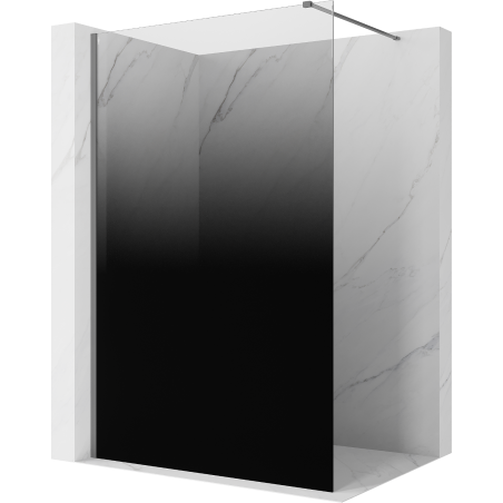 Mexen Kioto 150 x 200 cm-es Walk-in zuhanyfal, fekete ombre 8 mm, gun metal - 800-150-101-95-76