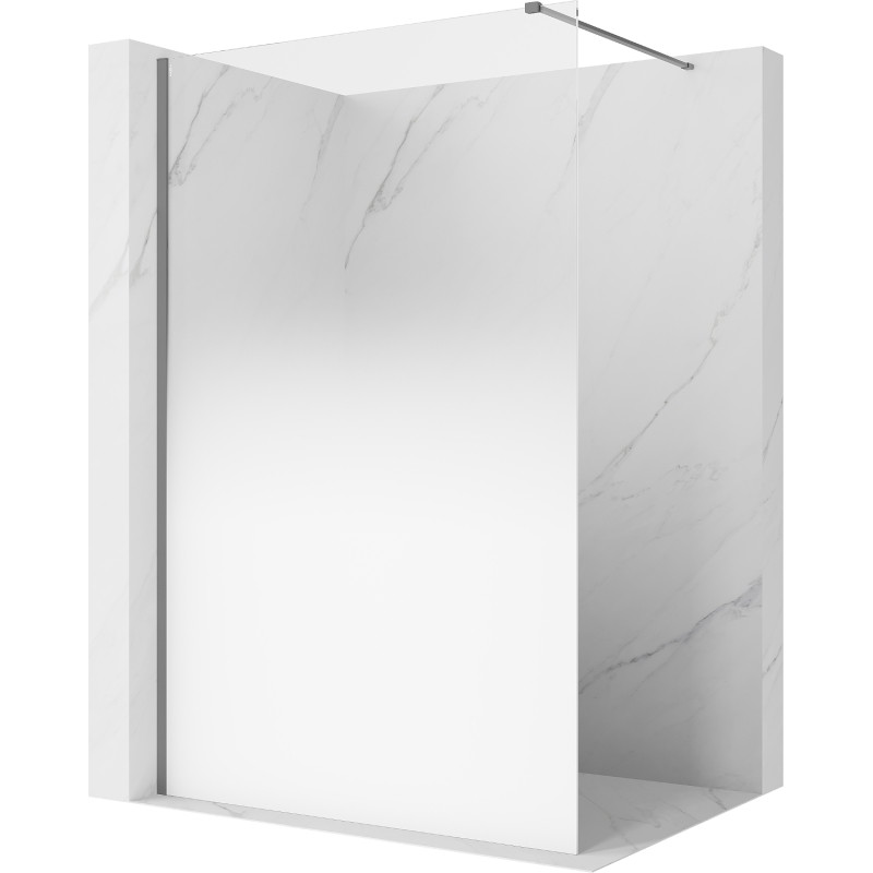Mexen Kioto Walk-in zuhanyfal 70 x 200 cm, ombre fehér 8 mm, gun metal - 800-070-101-95-86