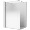 Mexen Kioto Walk-in zuhanyfal 150 x 200 cm, fehér ombre 8 mm, gun metal - 800-150-101-95-86