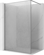 Mexen Kioto panou de duș Walk-in 110 x 200 cm, crackle transparent 12 mm, gun metal - 800-110-101-95-04-X