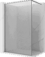 Mexen Kioto Walk-in zuhanyfal 160 x 200 cm, crackle átlátszó 12 mm, gun metal - 800-160-101-95-04-X