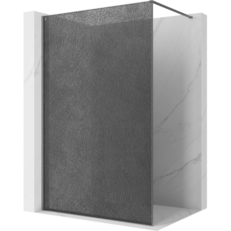 Mexen Kioto panou de duș Walk-in 70 x 200 cm, crackle grafit 12 mm, gun metal - 800-070-101-95-44-X