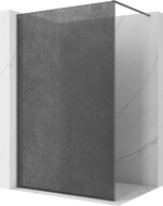Mexen Kioto panou duș Walk-in 80 x 200 cm, crackle grafit 12 mm, gun metal - 800-080-101-95-44-X