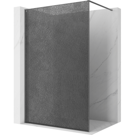 Mexen Kioto Walk-in zuhanyfal 110 x 200 cm, crackle grafit 12 mm, gun metal - 800-110-101-95-44-X