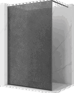 Mexen Kioto Walk-in zuhanyfal 150 x 200 cm, crackle grafit 12 mm, gun metal - 800-150-101-95-44-X