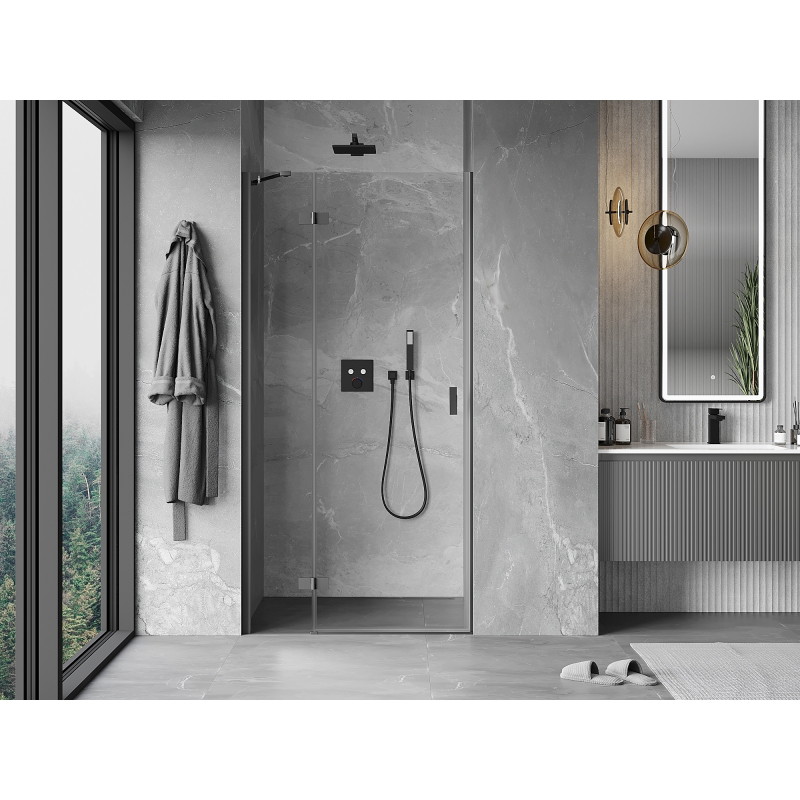 Mexen Mist-H balosztó zuhanyajtó balos 70 cm, átlátszó, fegyverfém - 8A5-070-000-95-00-L