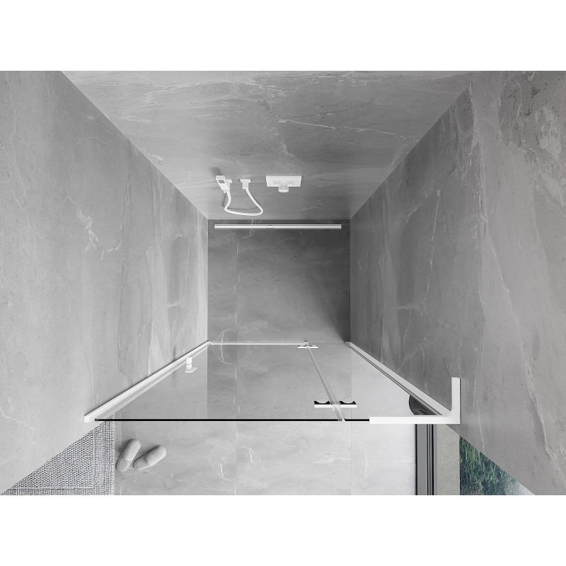 Mexen Mist-H L ușă de duș batantă dreapta 100 cm, transparentă, albă - 8A5L-100-000-20-00-P