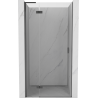 Mexen Mist-H L 80 cm-es balra nyíló zuhanyajtó, átlátszó, szálcsiszolt gun gray - 8A5L-080-000-66-00-L