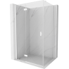 Mexen Mist-H T cabină de duș cu ușă batantă stânga 100 x 75 cm, transparentă, albă - 8A5T-100-075-20-00-L