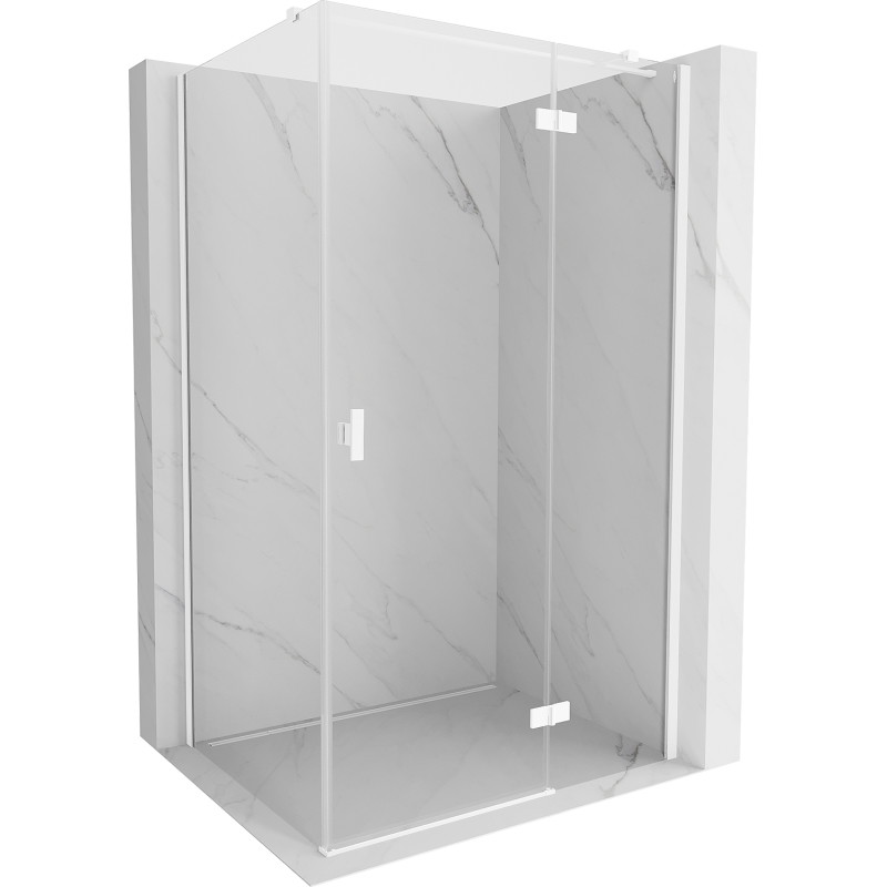 Mexen Mist-H T jobbra nyíló zuhanyfülke 70 x 75 cm, átlátszó, fehér - 8A5T-070-075-20-00-P