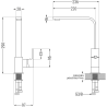 Mexen Andres chiuvetă de granit cu 1,5 cuve cu picurător și baterie de bucătărie Rita, negru/auriu metalic - 6515-75-670300-70-B