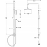 Mexen X49 coloană de duș, Albă/Aurie - 798494991-25