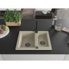 Mexen Carlos chiuvetă de granit 1,5 compartimentă cu baterie de bucătărie Rita, bej - 6518-69-670300-70