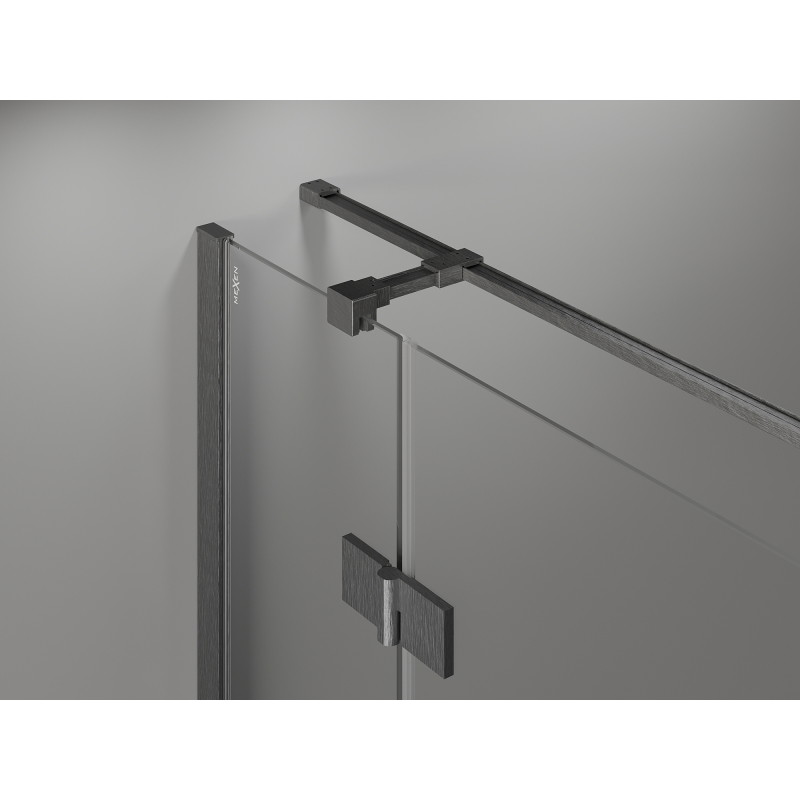 Mexen Mist-H T cabina de duș cu deschidere dreaptă 105 x 90 cm, transparent, gri armat periat - 8A5T-105-090-66-00-P