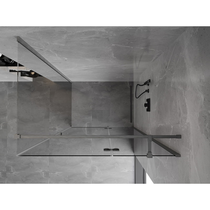 Mexen Mist-H T cabină de duș pliabilă pe dreapta 105 x 95 cm, transparent, gri pistol periat - 8A5T-105-095-66-00-P