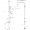 Mexen X49 coloană de duș, negru/auriu - 798494991-75