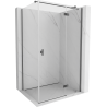 Mexen Mist-H T jobb oldali nyíló zuhanykabin 95 x 120 cm, átlátszó, kefélt pisztolyszürke - 8A5T-095-120-66-00-P