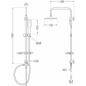 Mexen T49 coloană de duș, Albă/Aurie - 798494993-25
