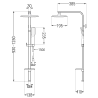 Mexen Q49 coloană de duș, Neagră/Aurie - 798494995-75