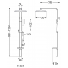 Mexen Q49 coloană de duș, negru/aur - 798494995-75
