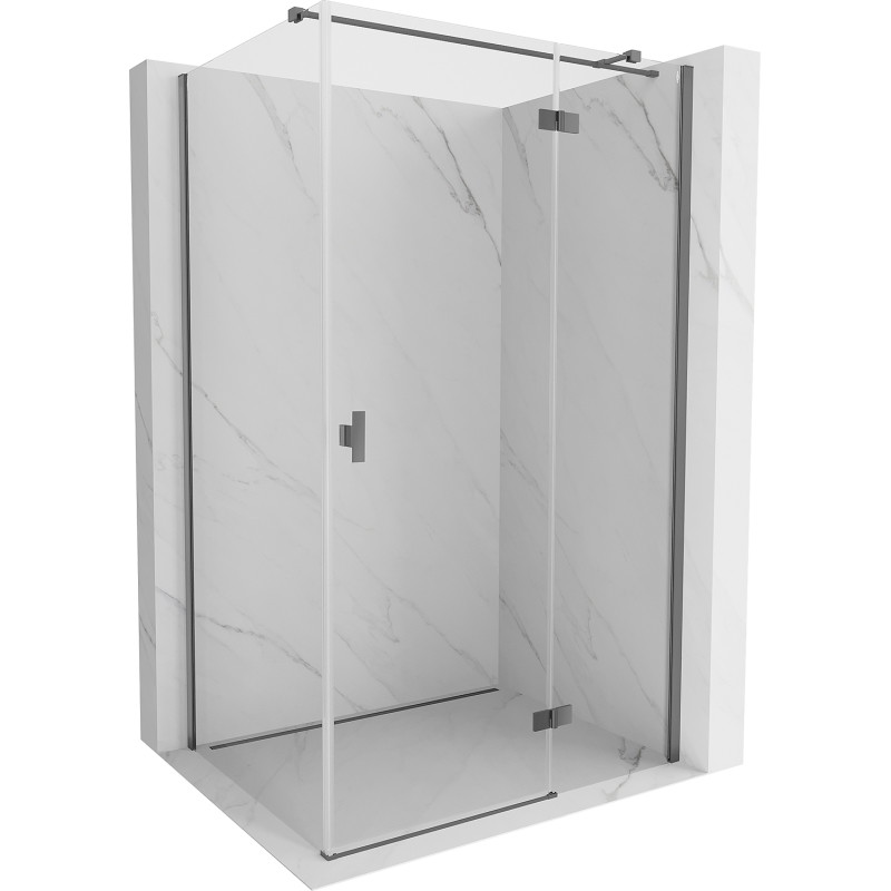 Mexen Mist-H T cabina de duș cu deschidere spre dreapta 75 x 120 cm, transparent, gun metal - 8A5T-075-120-95-00-P