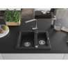 Mexen Carlos chiuvetă de granit cu 1,5 camere și baterie de bucătărie Rita, neagră - 6518-77-670300-00
